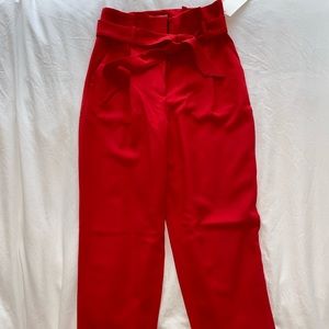 H&M Red Tie Waist Dress Pants - size 2 - NWT